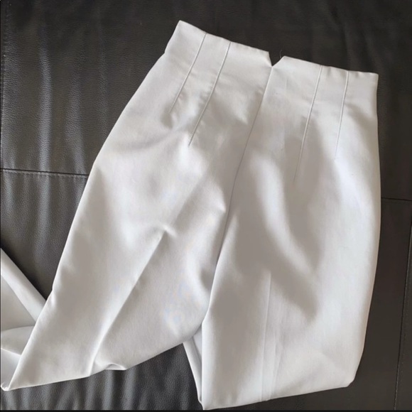 ZARA Blogger High Waist Light Blue Tapered Trouser - Picture 5 of 6